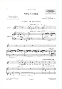 Poulenc: Cocardes published by Eschig