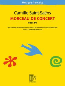 Saint-Saens: Morceau De Concert Opus 94 for Horn published by Durand