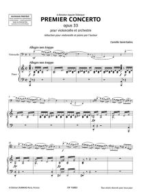 Saint-Saens: Premier Concerto in A Minor Opus 33 for Cello published by Durand