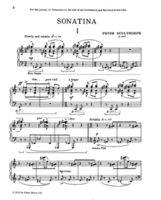 Sculthorpe: Sonatina for Piano published by Faber