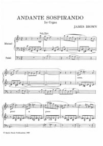 Brown: Andante Sospirando for Organ published by Banks