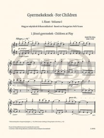 Bartok: For Children Volume 1 for Piano published by EMB