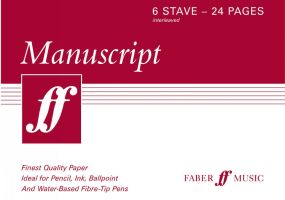 Faber Manuscript Book A5 6 Stave 24 Interleaved pages