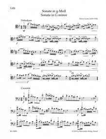 Eccles: Sonata in G Minor for Cello published by Barenreiter