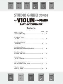 Studio Ghibli Songs for Violin & Piano Easy to Intermediate published by Yamaha