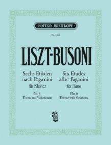 Liszt: 6 Etudes after Paganini Volume 6 for Piano published by Breitkopf