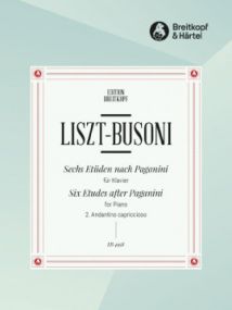 Liszt: 6 Etudes after Paganini Volume 2 for Piano published by Breitkopf