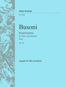 Busoni: Divertimento in Bb for Flute published by Breitkopf