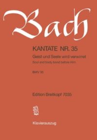 Bach: Cantata No 35 published by Breitkopf & Hartel - Vocal Score