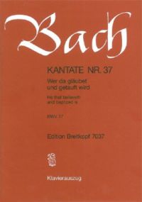 Bach: Cantata No 37 published by Breitkopf & Hartel - Vocal Score