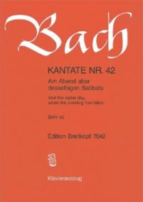 Bach: Cantata No 42 published by Breitkopf & Hartel - Vocal Score