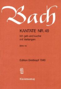 Bach: Cantata No 49 published by Breitkopf & Hartel - Vocal Score