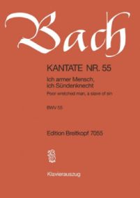 Bach: Cantata No 55 published by Breitkopf & Hartel - Vocal Score