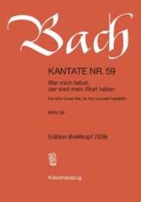 Bach: Cantata No 59 published by Breitkopf & Hartel - Vocal Score