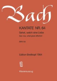 Bach: Cantata No 64 published by Breitkopf & Hartel - Vocal Score