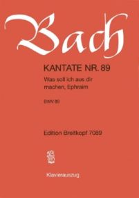 Bach: Cantata No 89 published by Breitkopf & Hartel - Vocal Score