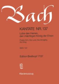 Bach: Cantata No 137 published by Breitkopf & Hartel - Vocal Score