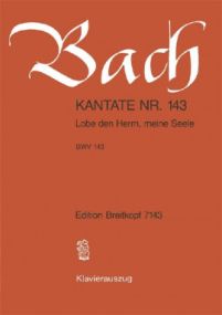 Bach: Cantata No 143 published by Breitkopf & Hartel - Vocal Score