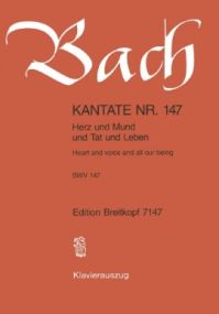 Bach: Cantata No 147 published by Breitkopf & Hartel - Vocal Score