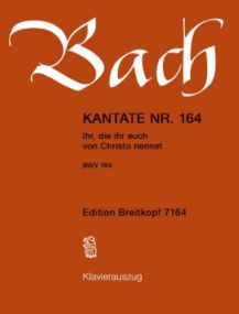 Bach: Cantata No 164 published by Breitkopf & Hartel - Vocal Score