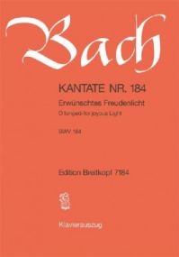 Bach: Cantata No 184 published by Breitkopf & Hartel - Vocal Score