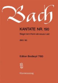 Bach: Cantata No 190 published by Breitkopf & Hartel - Vocal Score