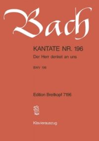 Bach: Cantata No 196 published by Breitkopf & Hartel - Vocal Score