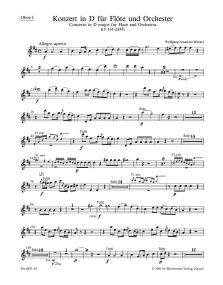 Mozart: Concerto No 2 in D K314 for Flute published by Barenreiter - Individual Part - Wind Set