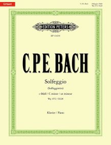 C P E Bach: Solfeggio in C minor for Piano published by Peters