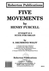 Purcell: Five Movements arranged as a Suite for Organ published by Roberton