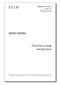 Ogden: Christ has no body now but yours (unison) published by RSCM