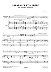 Grovlez: Sarabande Et Allegro for Alto Saxophone published by Leduc