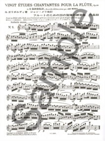 Gariboldi: 20 Etudes Chantantes Opus 88 for Flute published by Leduc