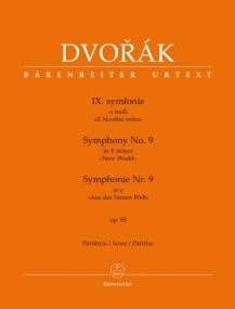 Dvorak: Symphony No 9 in E minor Op 95 published by Barenreiter - Full Score