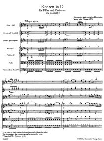 Mozart: Concerto No 2 in D K314 for Flute published by Barenreiter - Full Score