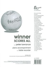 Winner Scores All Piano Accompaniment for Treble Recorder published by Brasswind