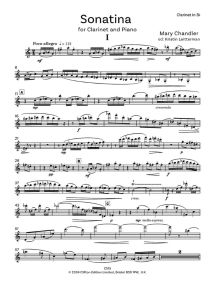 Chandler: Sonatina for Clarinet published by Clifton