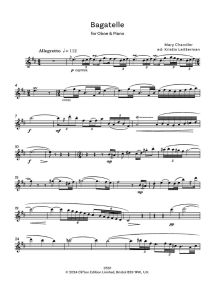 Chandler: Bagatelle for Oboe published by Clifton