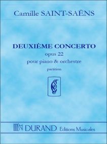 Saint Saens: Concerto No. 2 G minor Opus 22 (Study Score) published by Durand