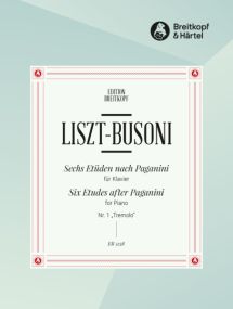 Liszt: 6 Etudes after Paganini Volume 1 for Piano published by Breitkopf