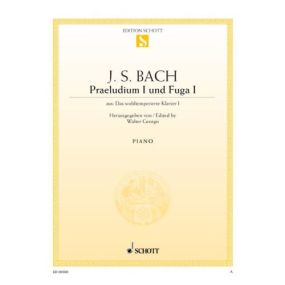 Bach: Prelude I and Fugue I C minor (BWV 846) for Piano published by Schott