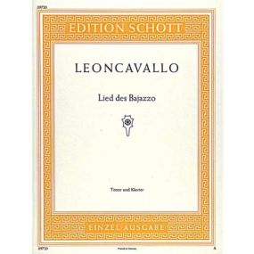 Leoncavallo: Vesti la giubba for Tenor Voice published by Schott