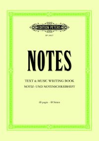 Peters Notes: Text & Music Writing Book