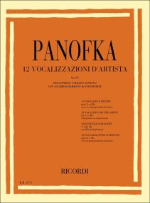 Panofka: 12 Vocalises D'Artiste Opus 86 published by Ricordi