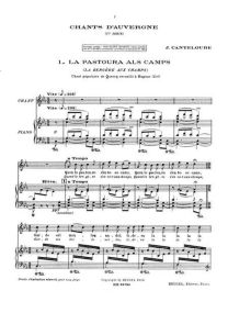 Canteloube: Chants d'Auvergne Volume 1 published by Heugel