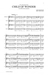 Whitacre: Child of Wonder SATB published by Shadow Water