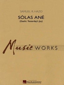 Hazo: Solas Ane for Wind Band published by Hal Leonard - Score & Parts