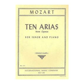 Mozart: 10 Arias from Operas for Tenor Voice published by IMC