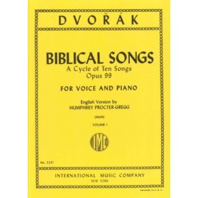 Dvorak: Biblical Songs Opus 99 Volume 1 for High Voice published IMC