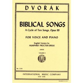 Dvorak: Biblical Songs Opus 99 Volume 2 for High Voice published IMC